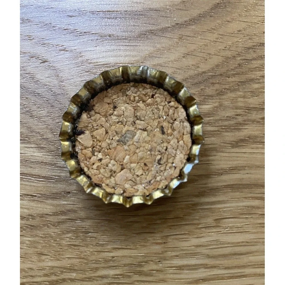Cork Lined Metal Bottle Cap Lot Gold Silver Craft Brewing Soda Beer Crafts 120pc